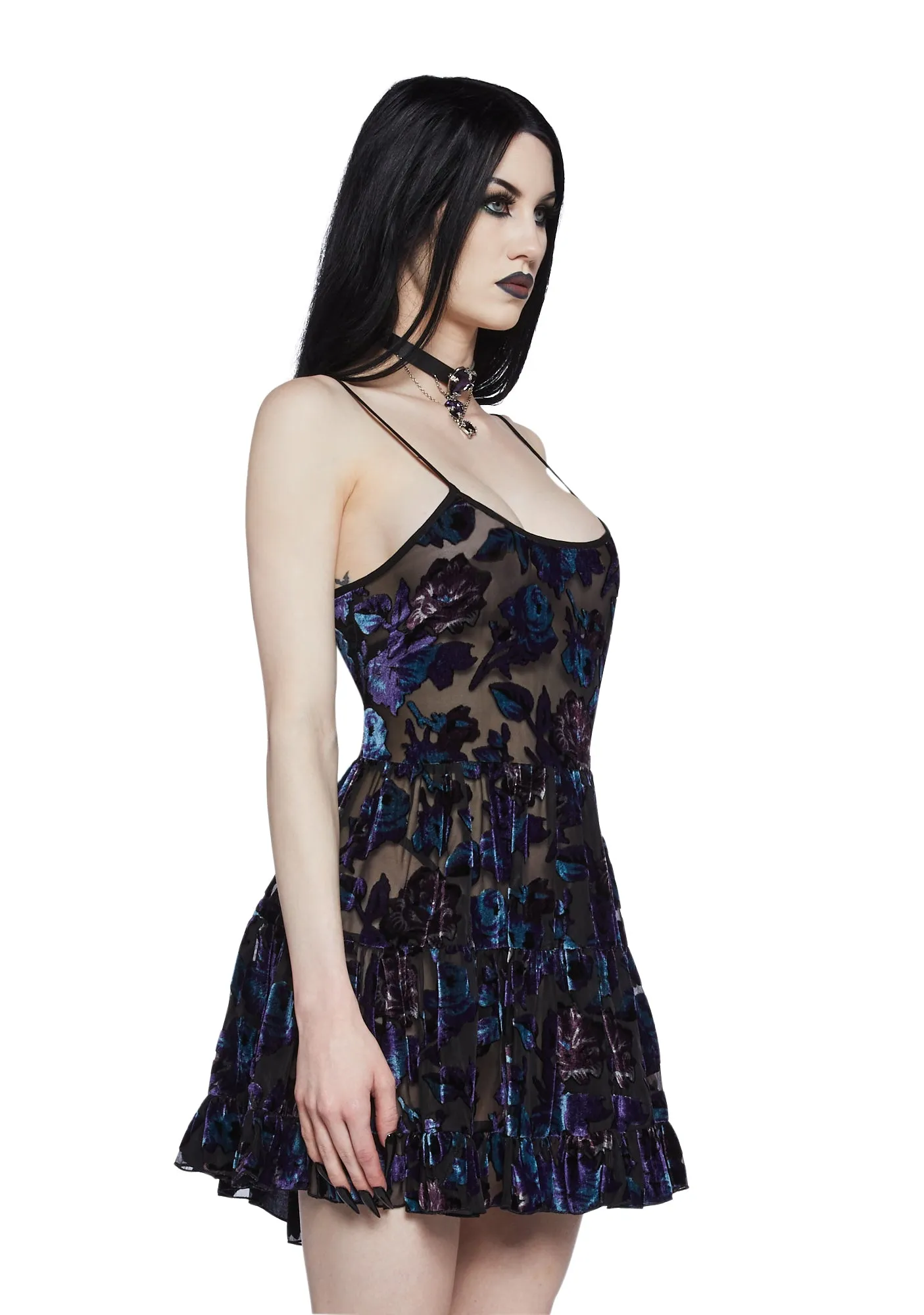 Befallen Romance Mini Dress - Purple sold by Dolls Kill product image thumbnail 3