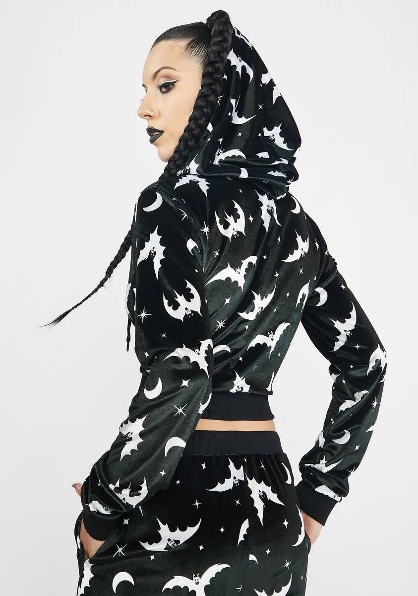 Bat Behavior Velvet Track Jacket sold by Dolls Kill product image thumbnail 4