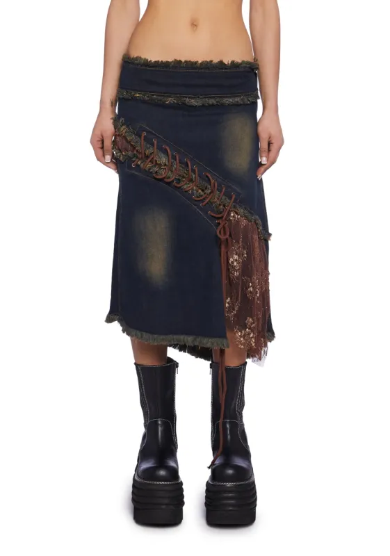 Poison Ivy Midi Skirt sold by Dolls Kill