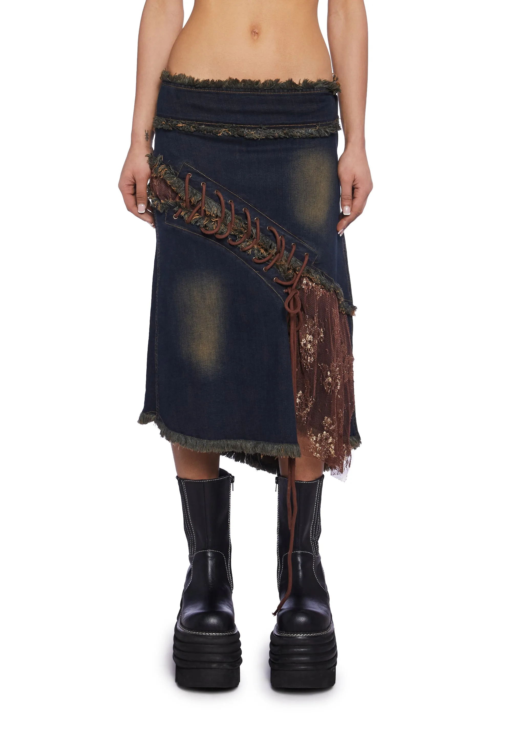 Poison Ivy Midi Skirt sold by Dolls Kill