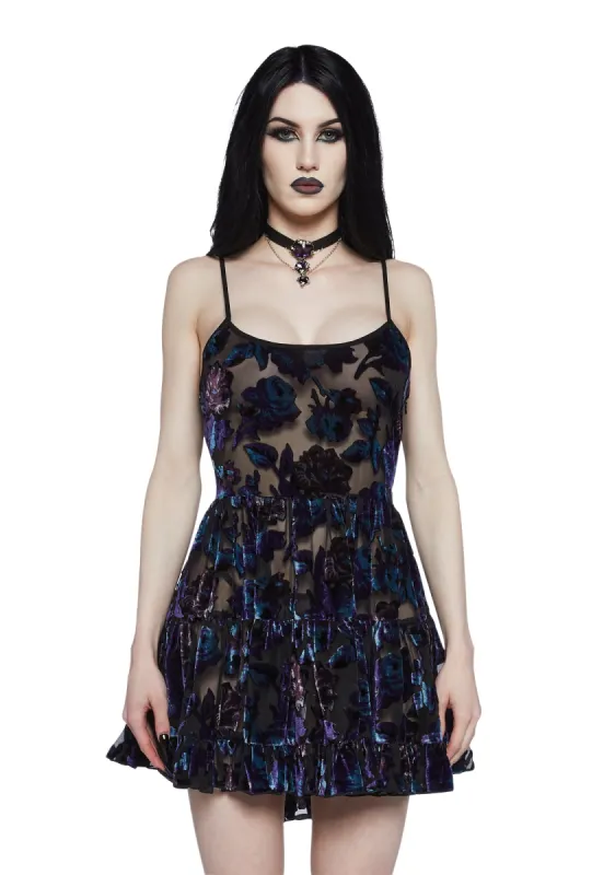 Befallen Romance Mini Dress - Purple sold by Dolls Kill