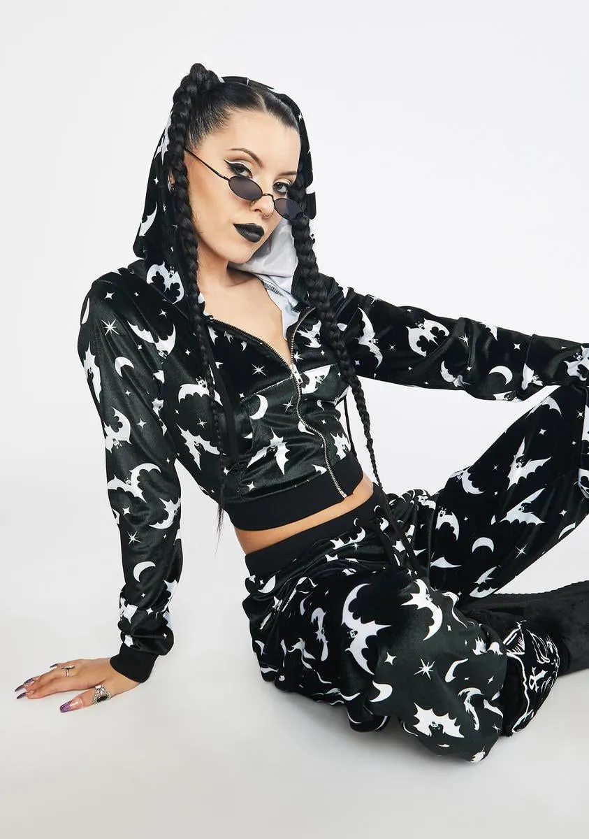 Bat Behavior Velvet Track Jacket sold by Dolls Kill product image thumbnail 2