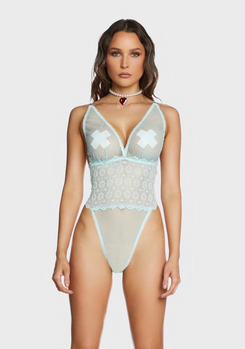 Love And Devotion Fishnet Teddy sold by Dolls Kill