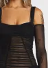 Black Sheer Tulle Maxi Dress With Gloves sold by Dolls Kill