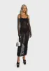Black Sheer Tulle Maxi Dress With Gloves sold by Dolls Kill