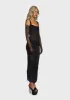 Black Sheer Tulle Maxi Dress With Gloves sold by Dolls Kill