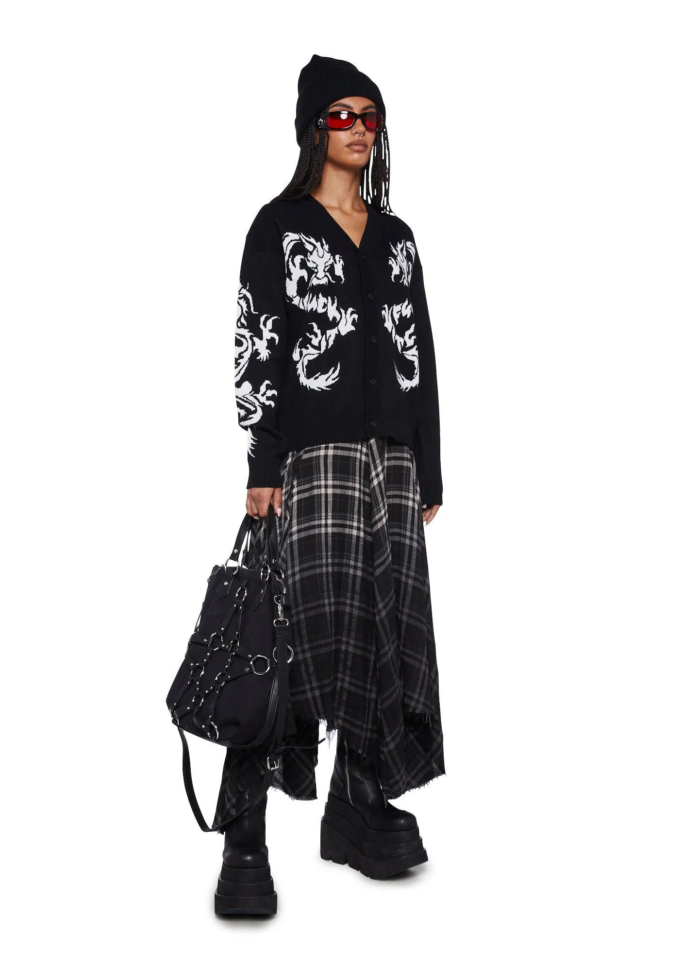 Twin Dragon Knit Cardigan sold by Dolls Kill product image thumbnail 2