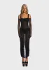 Black Sheer Tulle Maxi Dress With Gloves sold by Dolls Kill