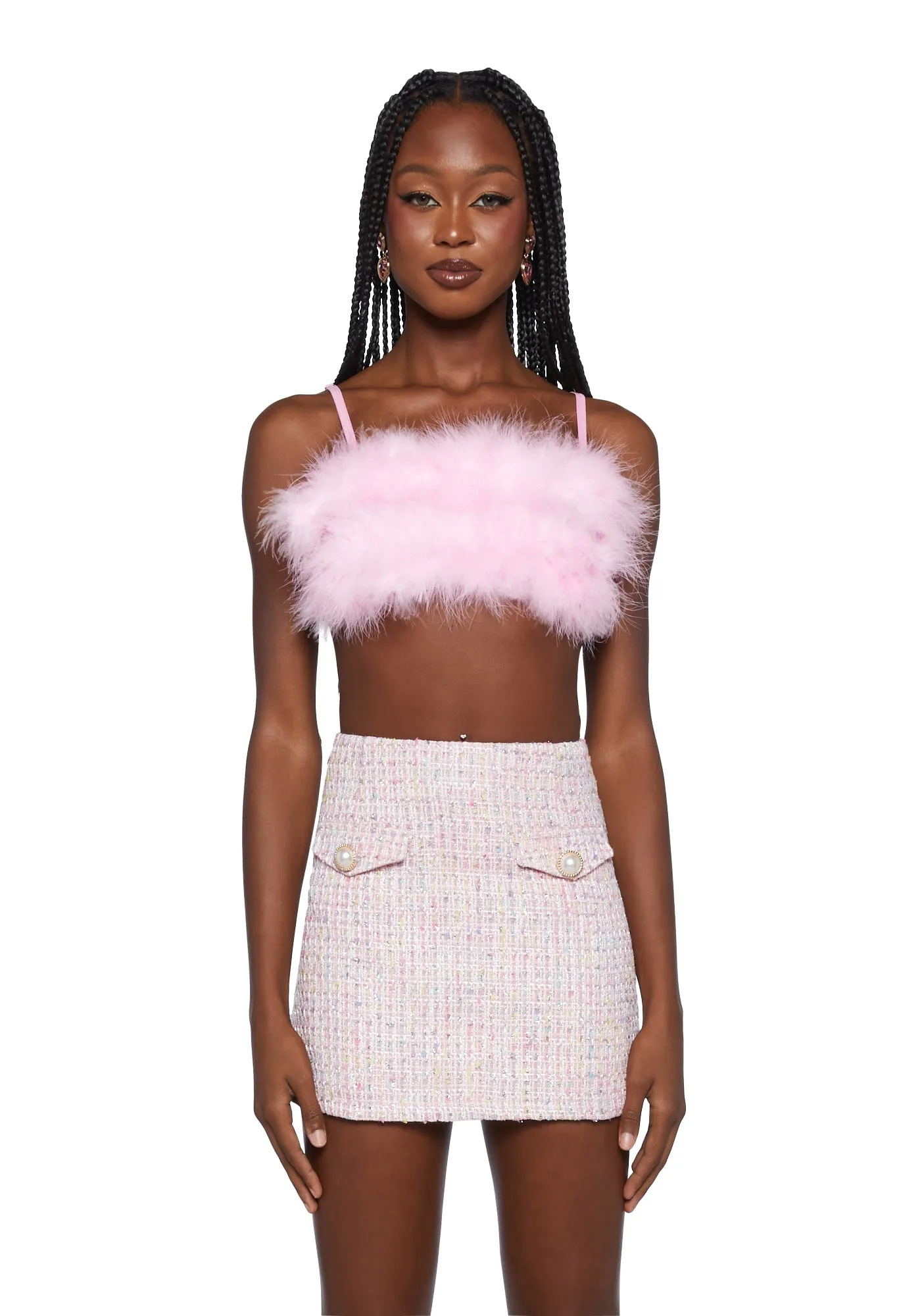 Lala La Fleur Boob Tube- Pink sold by Dolls Kill