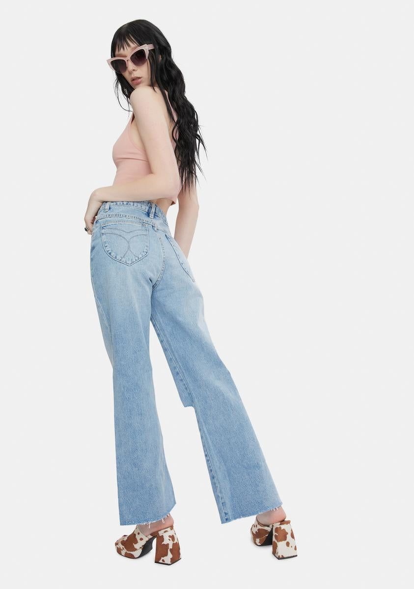 Liv Worn Eastcoast Flare Jeans sold by Dolls Kill product image thumbnail 4