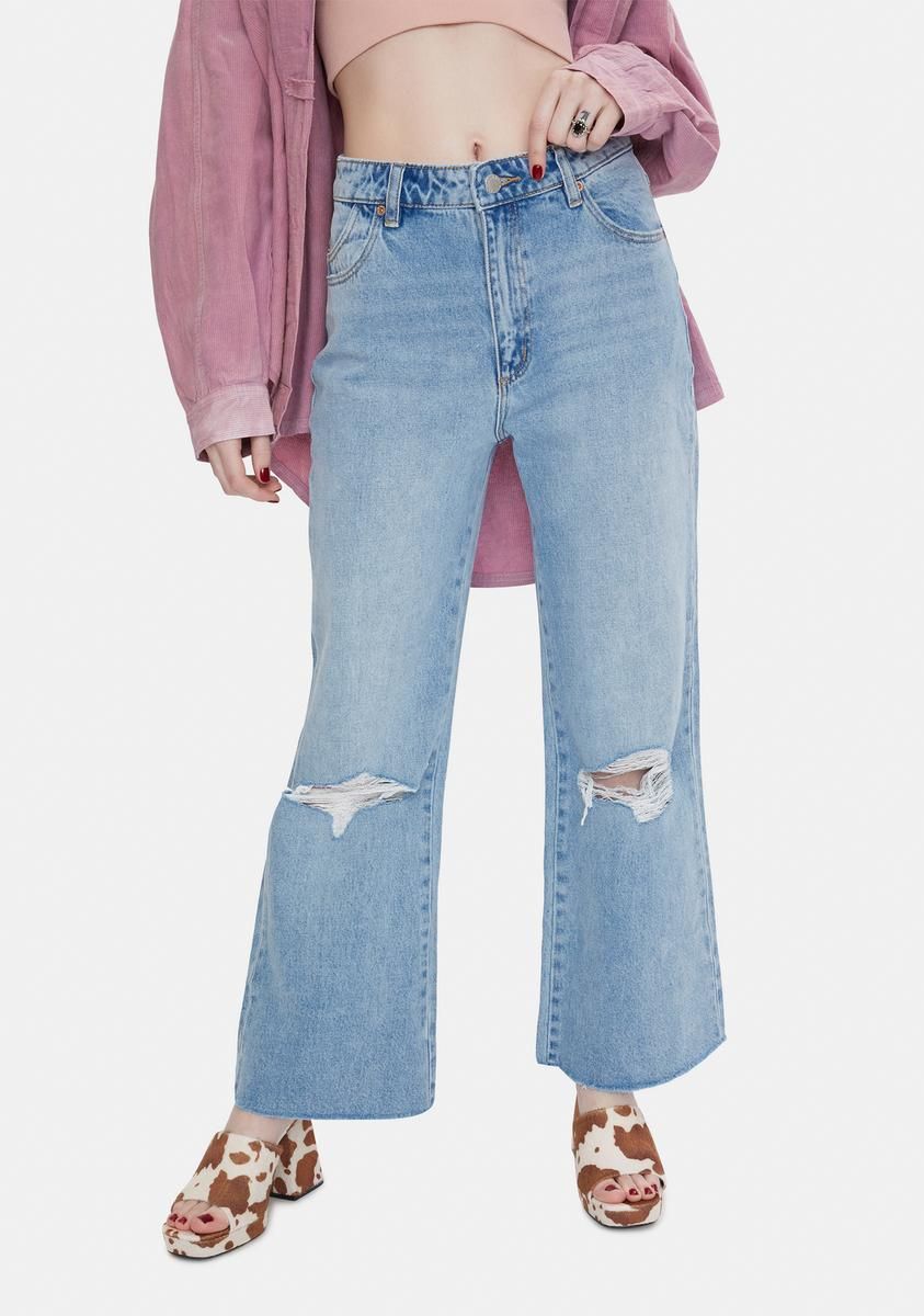 Liv Worn Eastcoast Flare Jeans sold by Dolls Kill