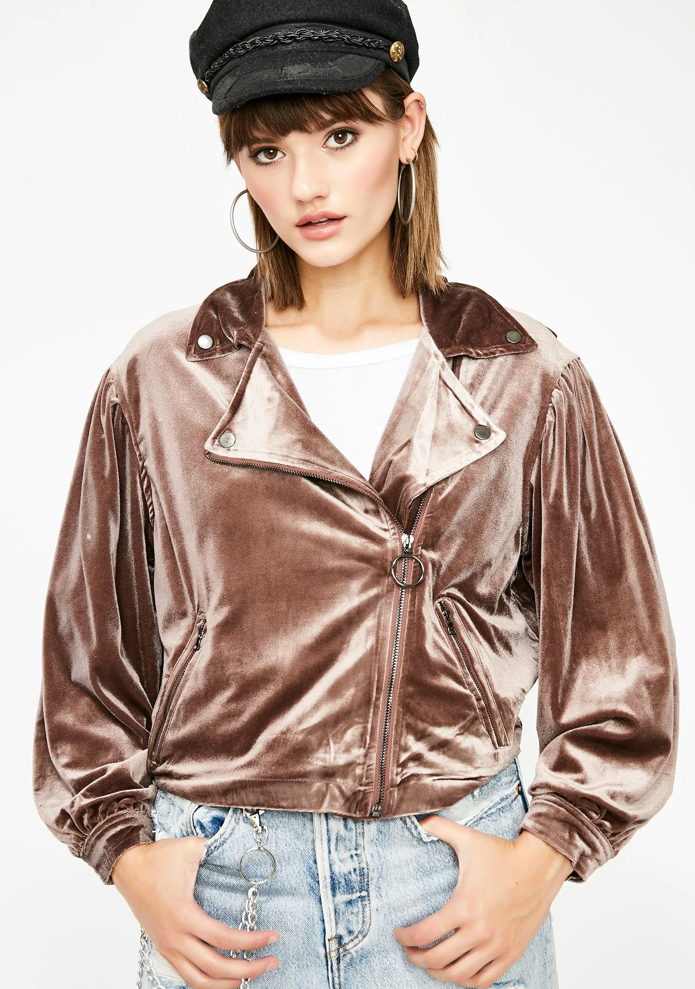 Babe Alert Velvet Moto Jacket sold by Dolls Kill product image thumbnail 3