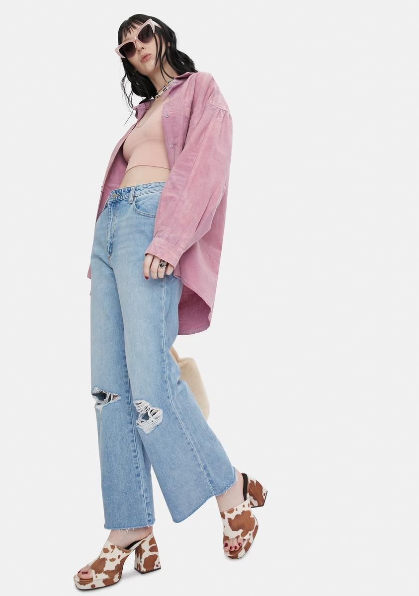 Liv Worn Eastcoast Flare Jeans sold by Dolls Kill product image thumbnail 2