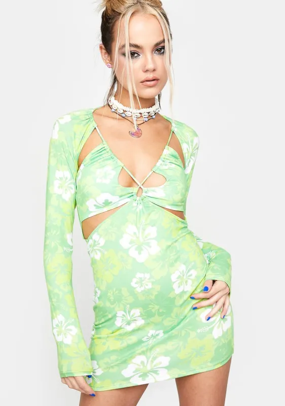 Lush Aloha State Cut-Out Dress sold by Dolls Kill