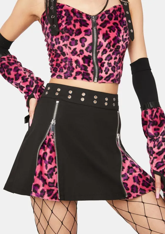 Spot Me If You Can Mini Skirt sold by Dolls Kill
