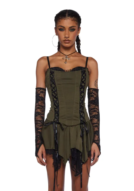 Lost Tales Mini Dress sold by Dolls Kill