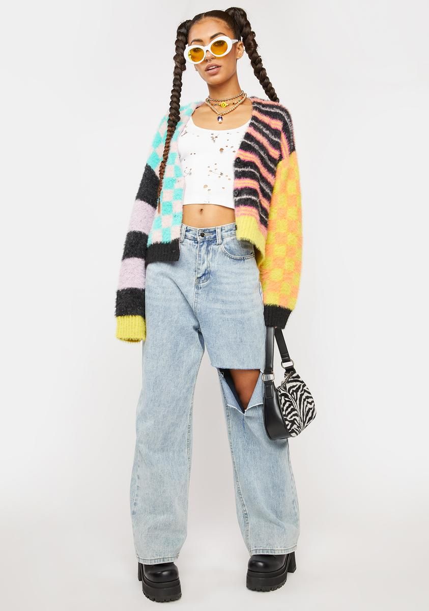 Electric Fuzzy Cardigan sold by Dolls Kill product image thumbnail 3