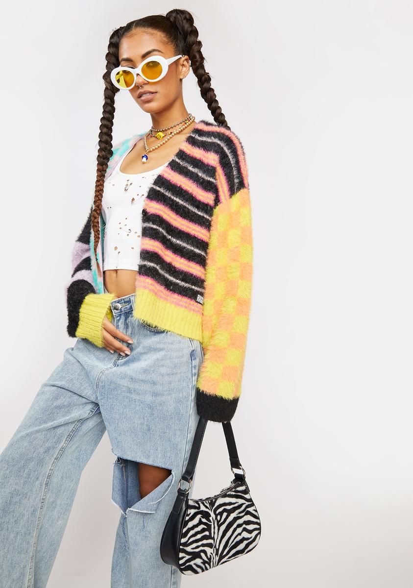 Electric Fuzzy Cardigan sold by Dolls Kill product image thumbnail 2