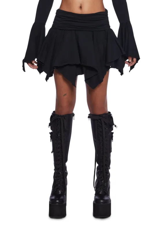 F Is For Fairies®  Mini Skirt - Black sold by Dolls Kill