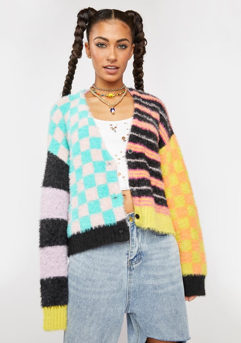 Electric Fuzzy Cardigan sold by Dolls Kill