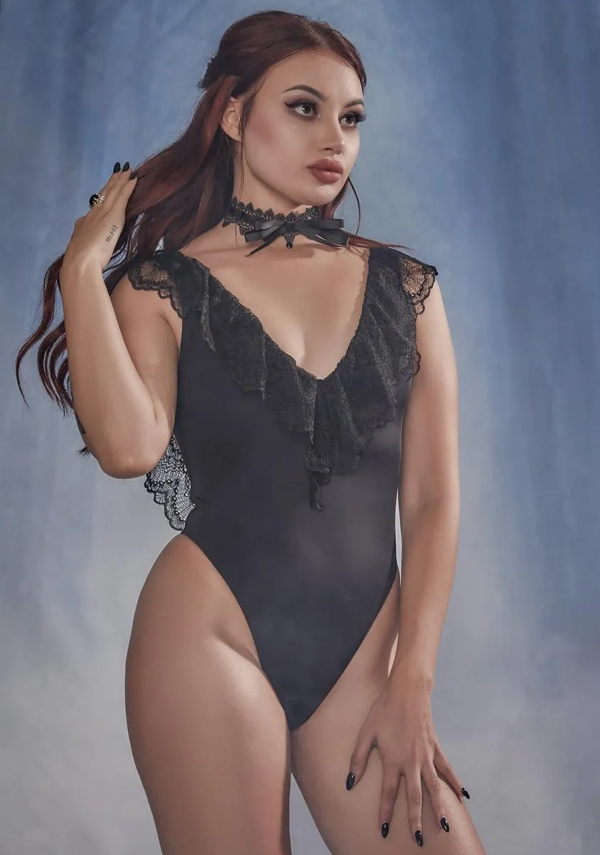 Siren Secret Lace One Piece Swimsuit sold by Dolls Kill product image thumbnail 4