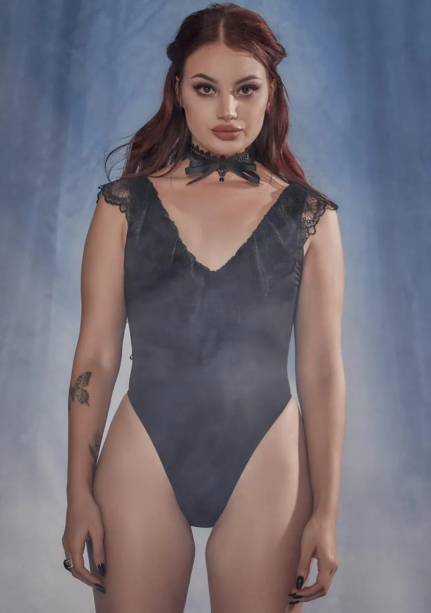 Siren Secret Lace One Piece Swimsuit sold by Dolls Kill