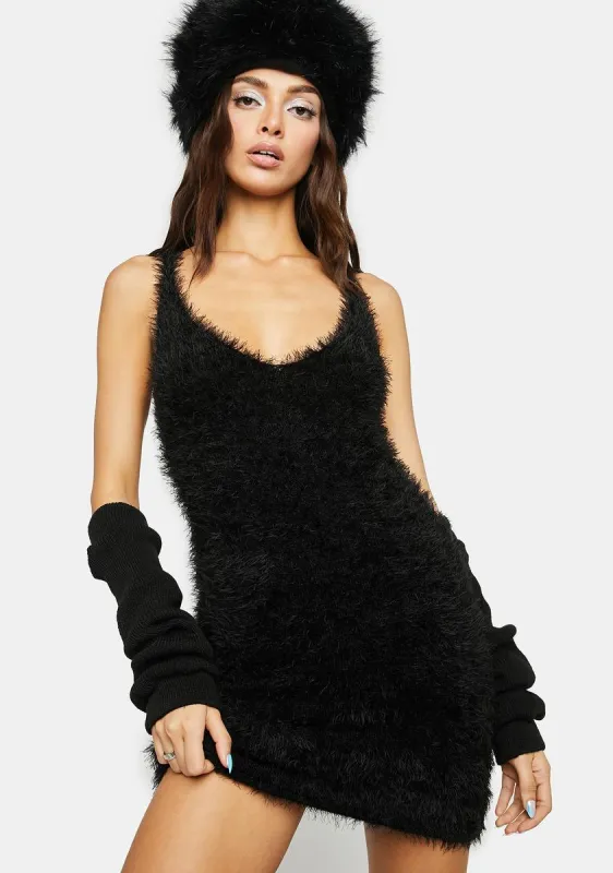 Down Tonight Fuzzy Mini Dress sold by Dolls Kill