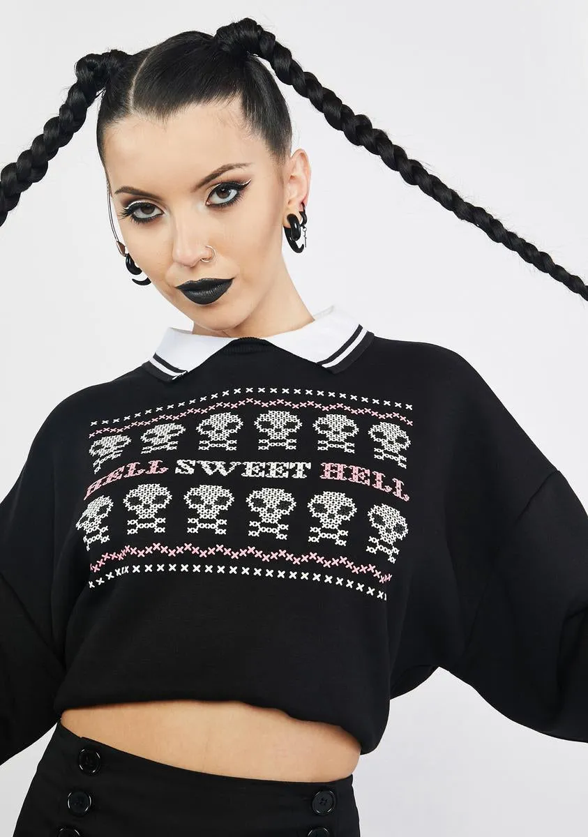 My Sweet Hell Cropped Sweatshirt sold by Dolls Kill