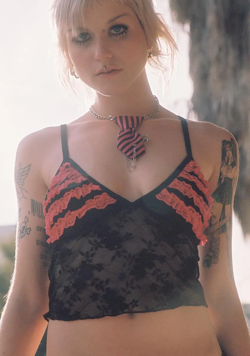 Playing Games Ruffle Cami Top sold by Dolls Kill