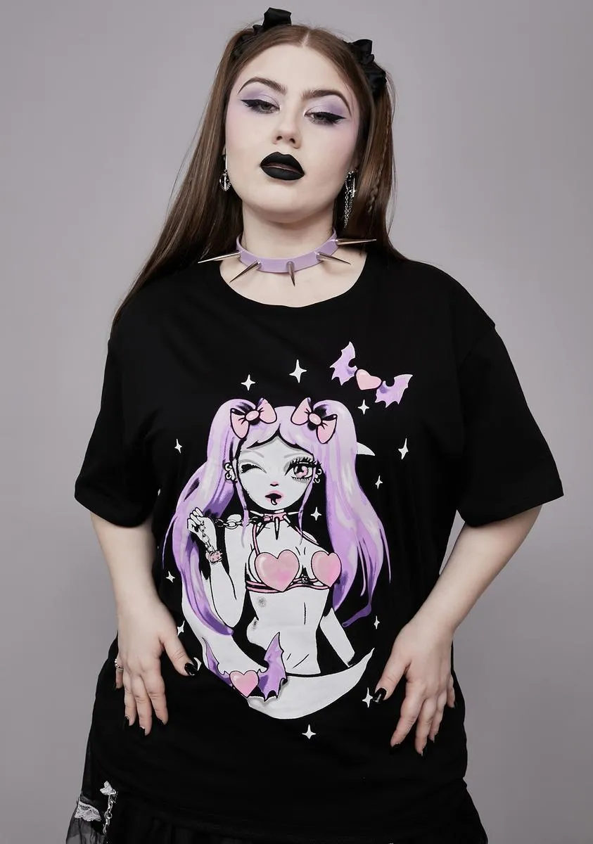 Plus Trip To The Gloom Graphic Tee sold by Dolls Kill