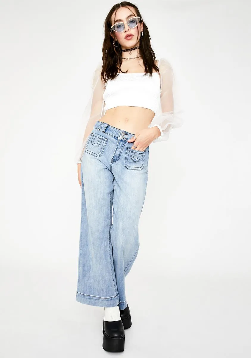 Cream Elina Crop Top sold by Dolls Kill product image thumbnail 3