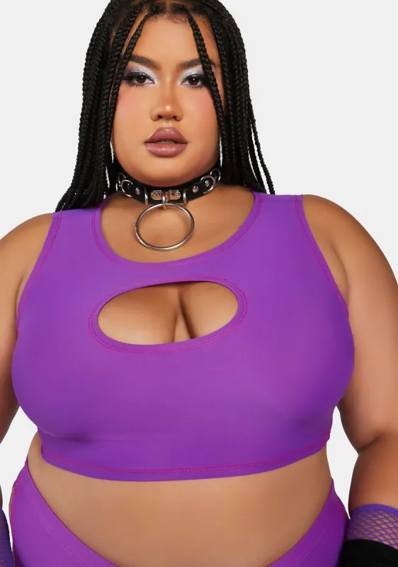 Plus Neon Dimensions Cut-Out Top sold by Dolls Kill