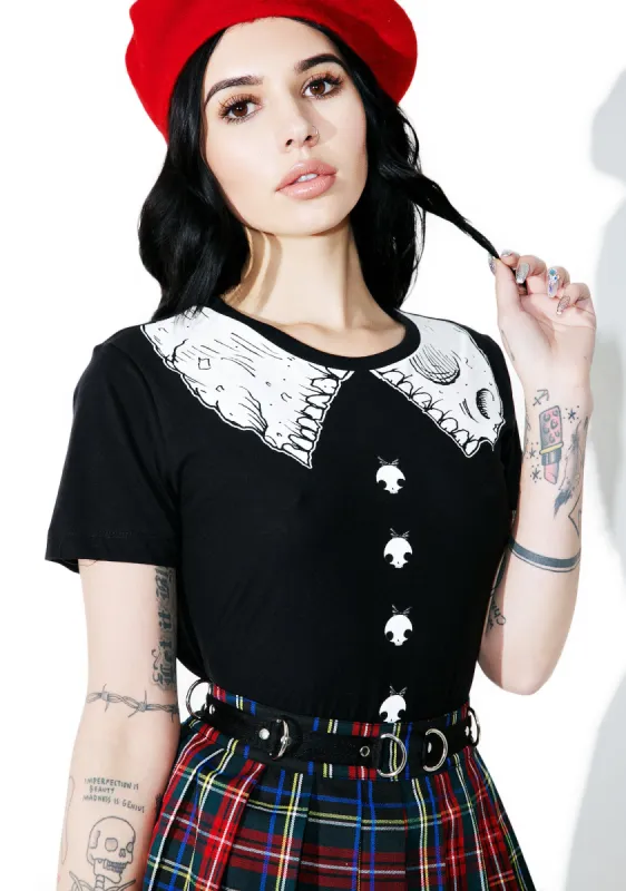 Skully Terror Collar Tee sold by Dolls Kill