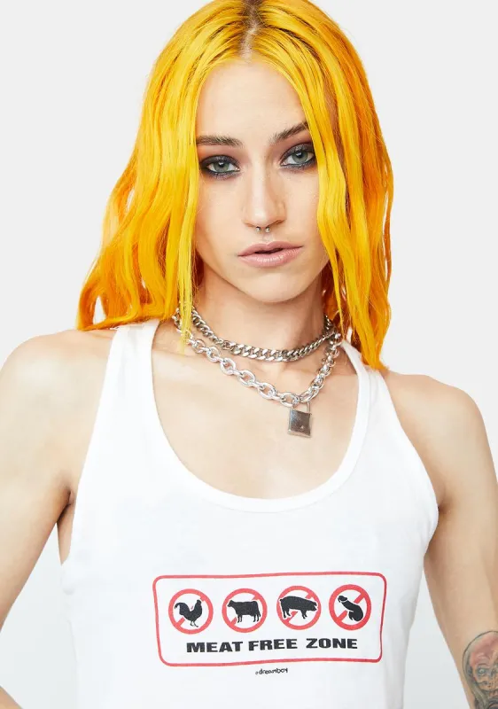 Meat Free Zone Graphic Tank made by Dolls Kill