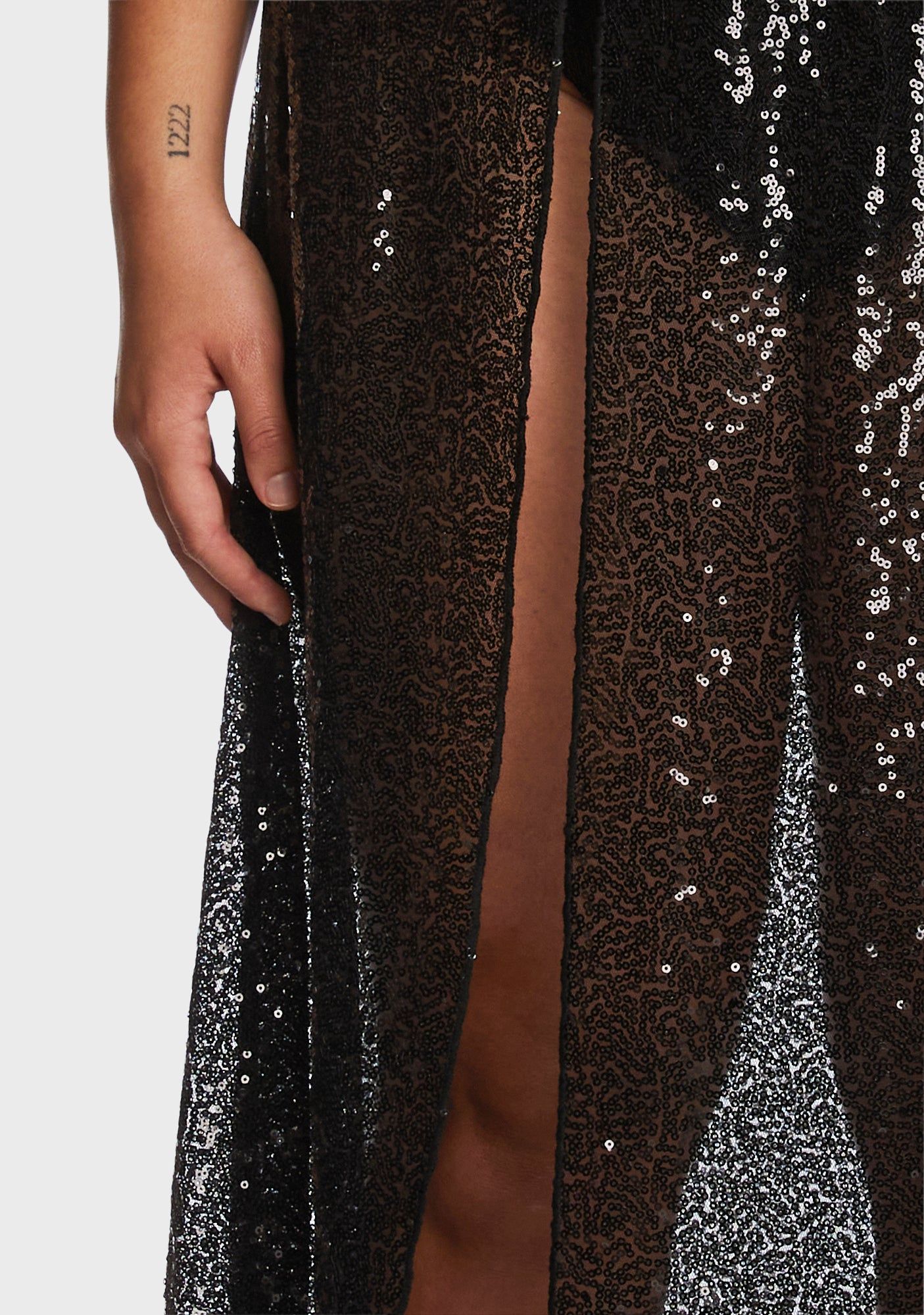 Plus Alien Encounter Sequin Skirt sold by Dolls Kill product image thumbnail 3