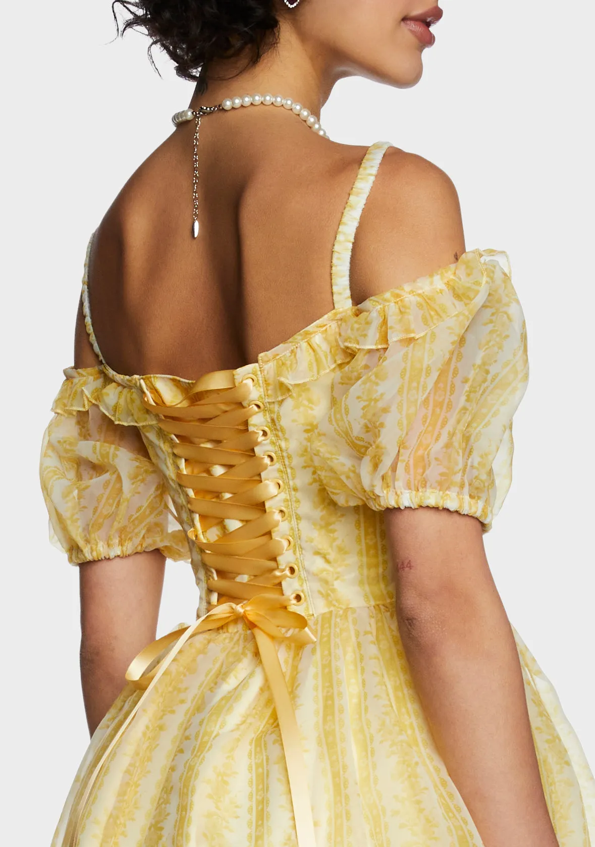 Sense N' Sensibility Mini Dress - Yellow sold by Dolls Kill product image thumbnail 2