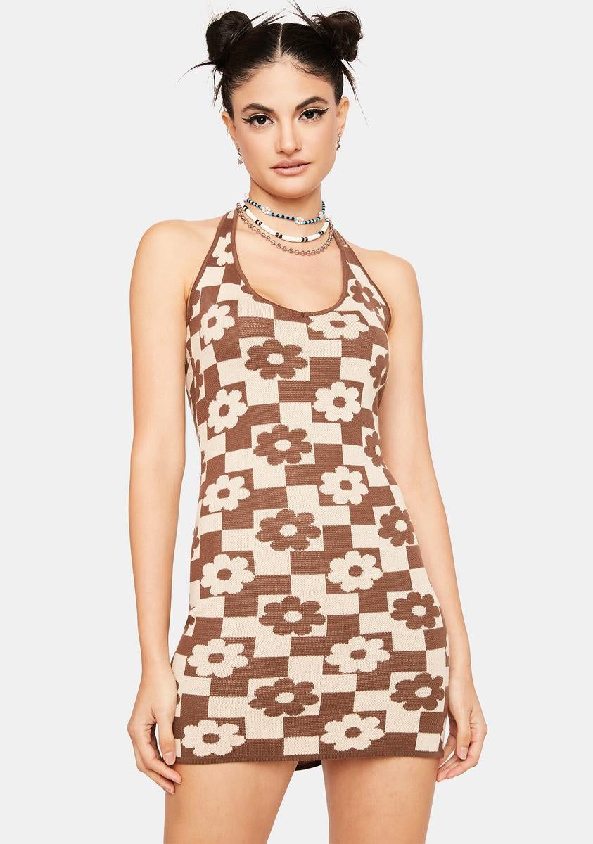 Morning To Night Checkered Mini Dress sold by Dolls Kill