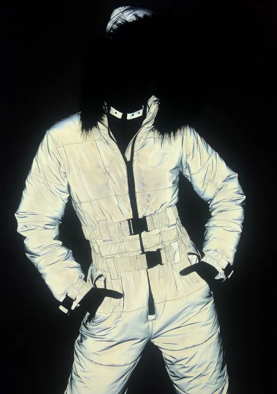 Gamma Ray Glimmer Reflective Snowsuit sold by Dolls Kill