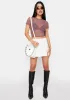 Icy Open Tab Vegan Leather Skirt sold by Dolls Kill