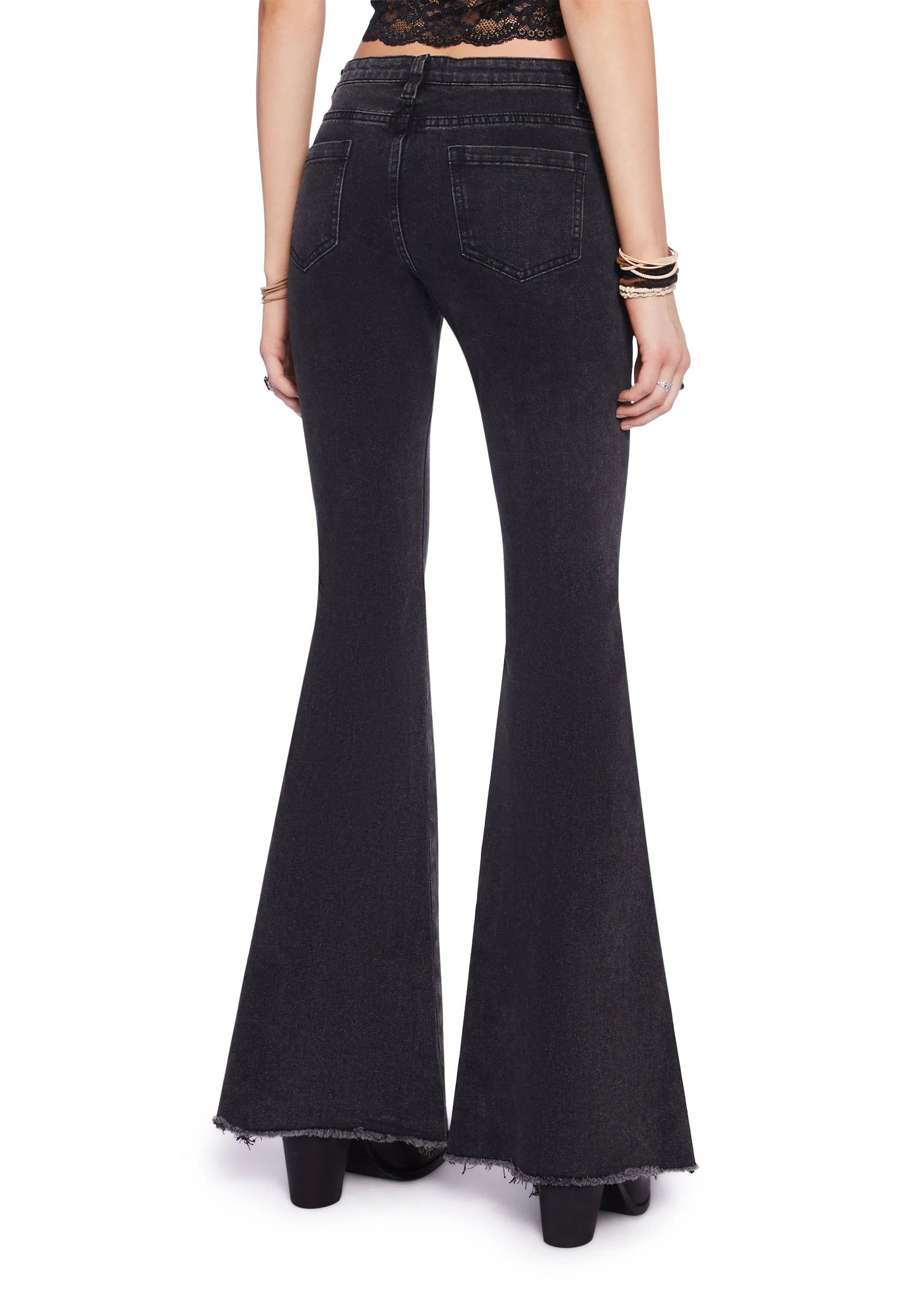 Wild Wanderer Flare Jeans - Black sold by Dolls Kill product image thumbnail 4