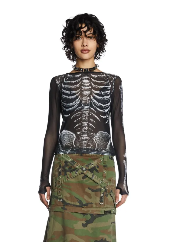 Boneyard Mesh Top sold by Dolls Kill