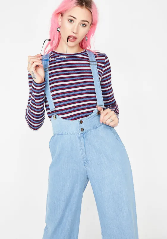 Denim Dungarees sold by Dolls Kill