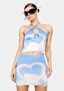 Rainbow Mini Skirt sold by Dolls Kill