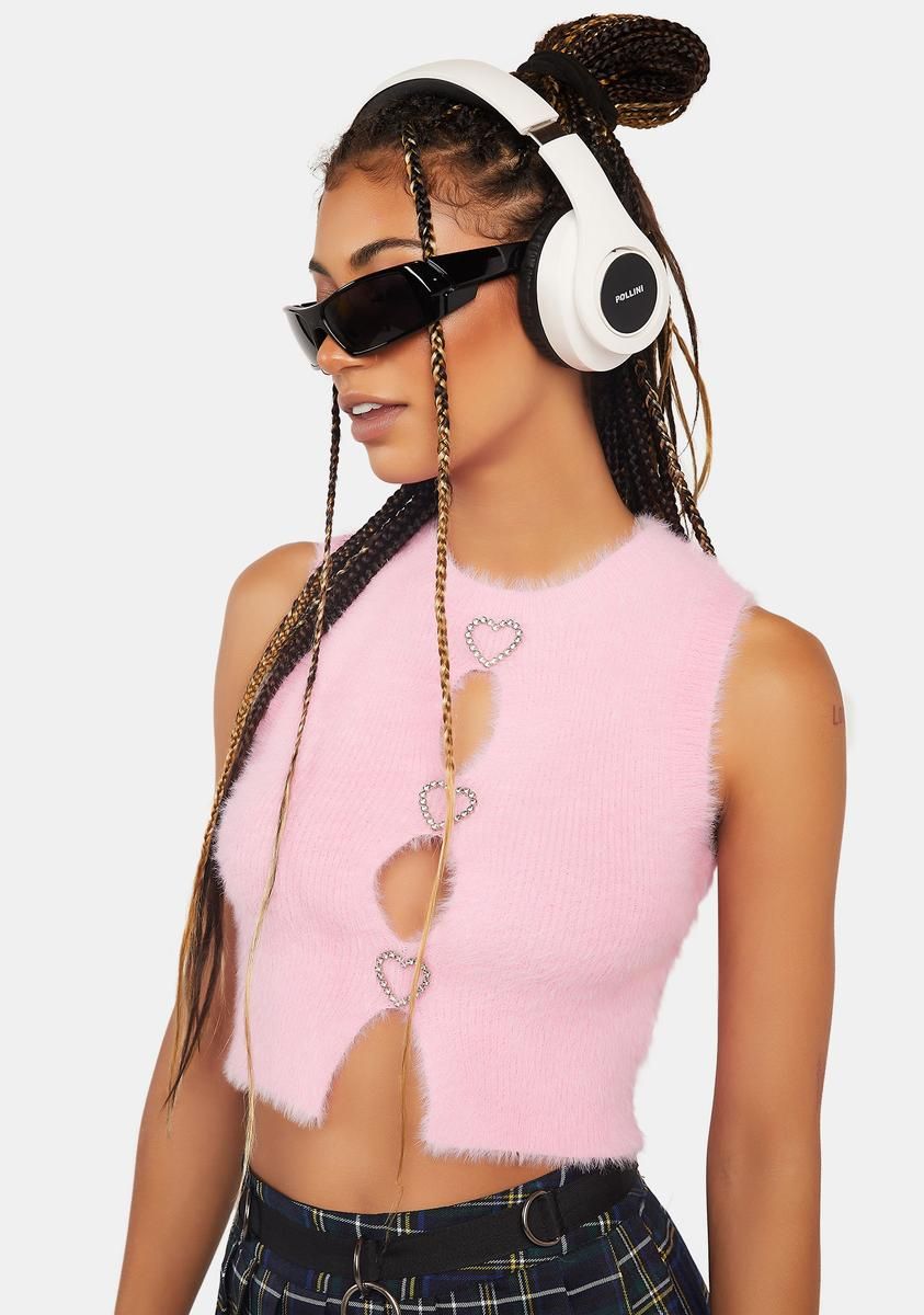 Jewel Trim Peekaboo Knit Top sold by Dolls Kill product image thumbnail 2