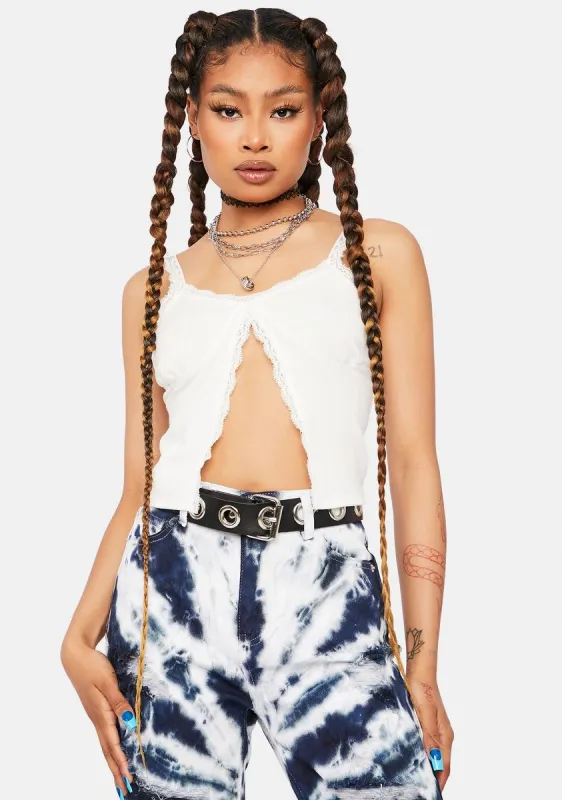 Now You Know Open Front Cami sold by Dolls Kill