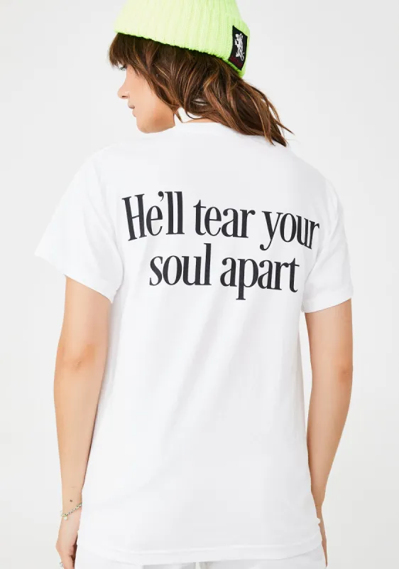 Hellraiser Soul White Graphic Tee sold by Dolls Kill