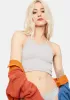 Grey Cropped Run Tank sold by Dolls Kill