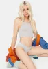 Grey Cropped Run Tank sold by Dolls Kill