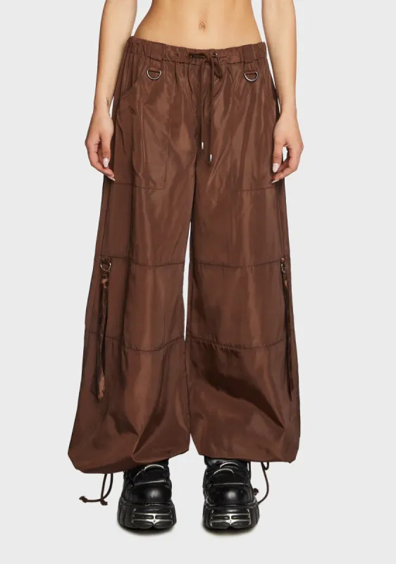 Punk Cred Wide Leg Pants - Brown sold by Dolls Kill