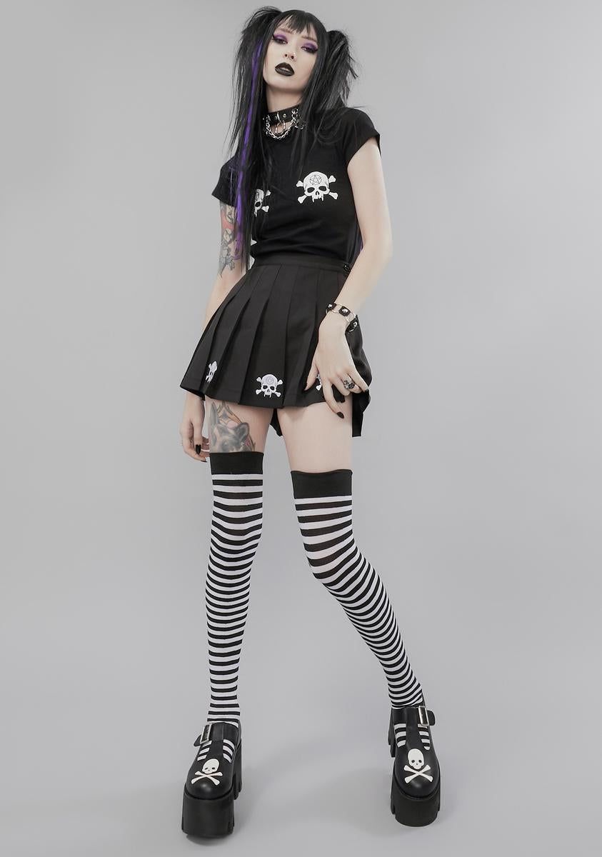 Raise The Dead Skull Baby Tee sold by Dolls Kill product image thumbnail 3